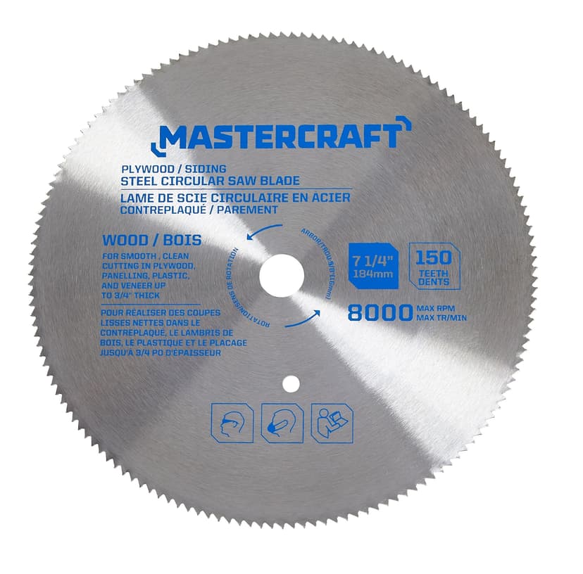 Mastercraft 7-1/4-in 150T Steel Circular Saw Blade for Plywood