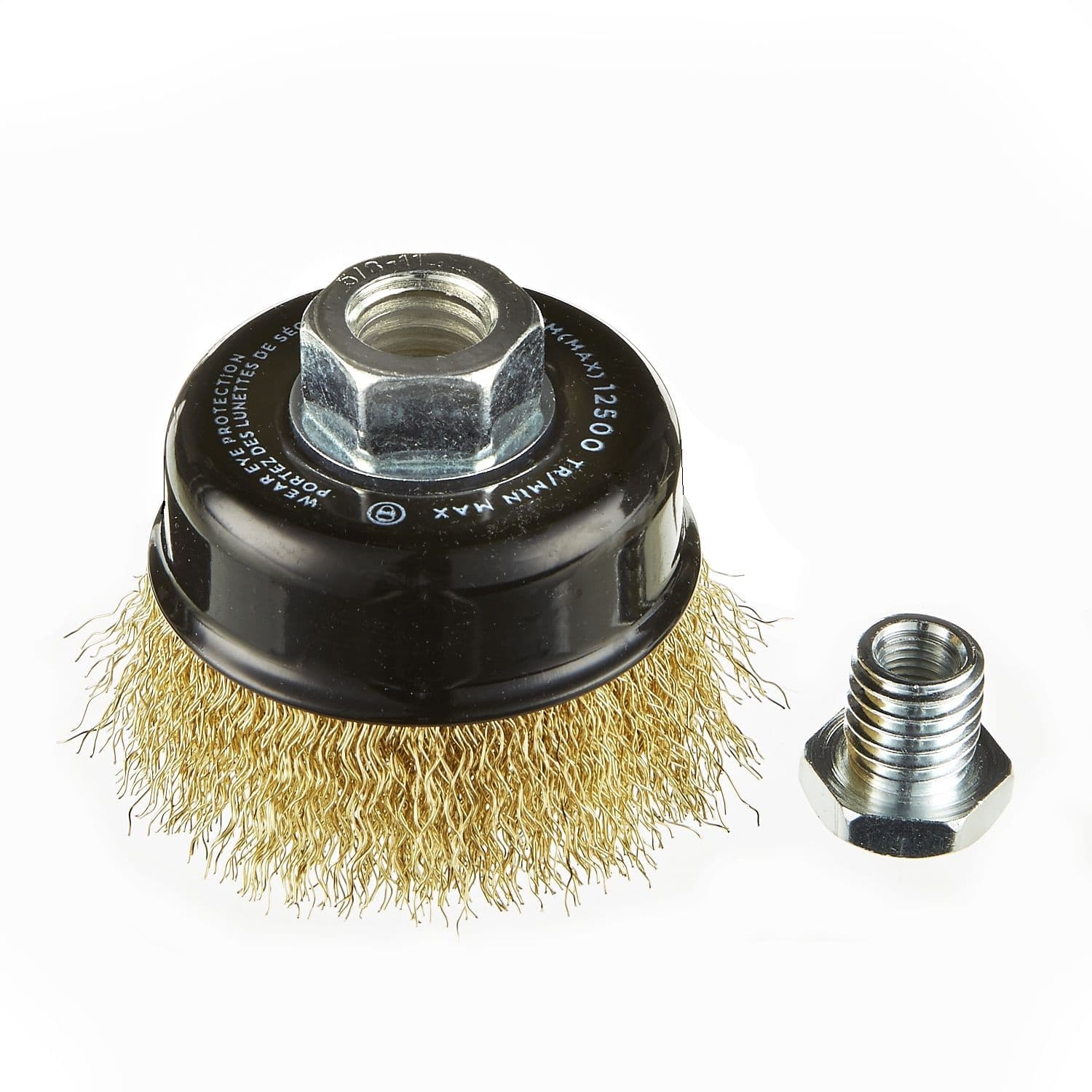 MAXIMUM 3-in Industrial Crimped Cup Brush 5/8"-11 or M10 Arbor