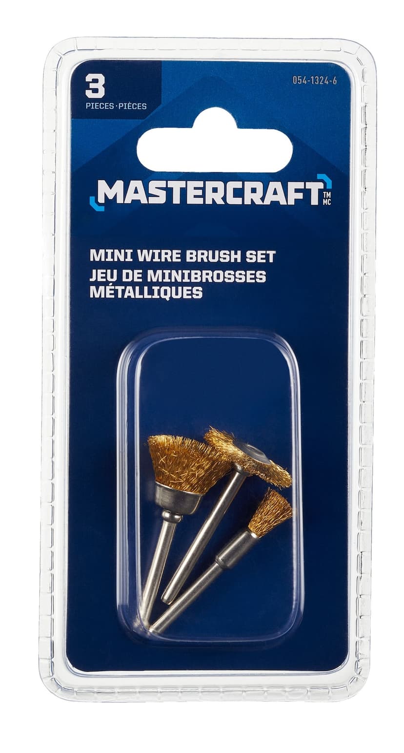 Mastercraft Mini Wire Wheel Brush Set, 3-Pc