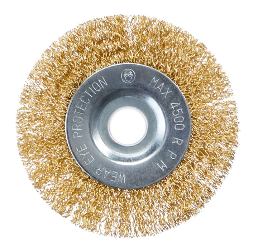 Mastercraft 4-in Carbon Steel Coarse Wire Wheel Brush 1/2-in, 5/8-in Arbor