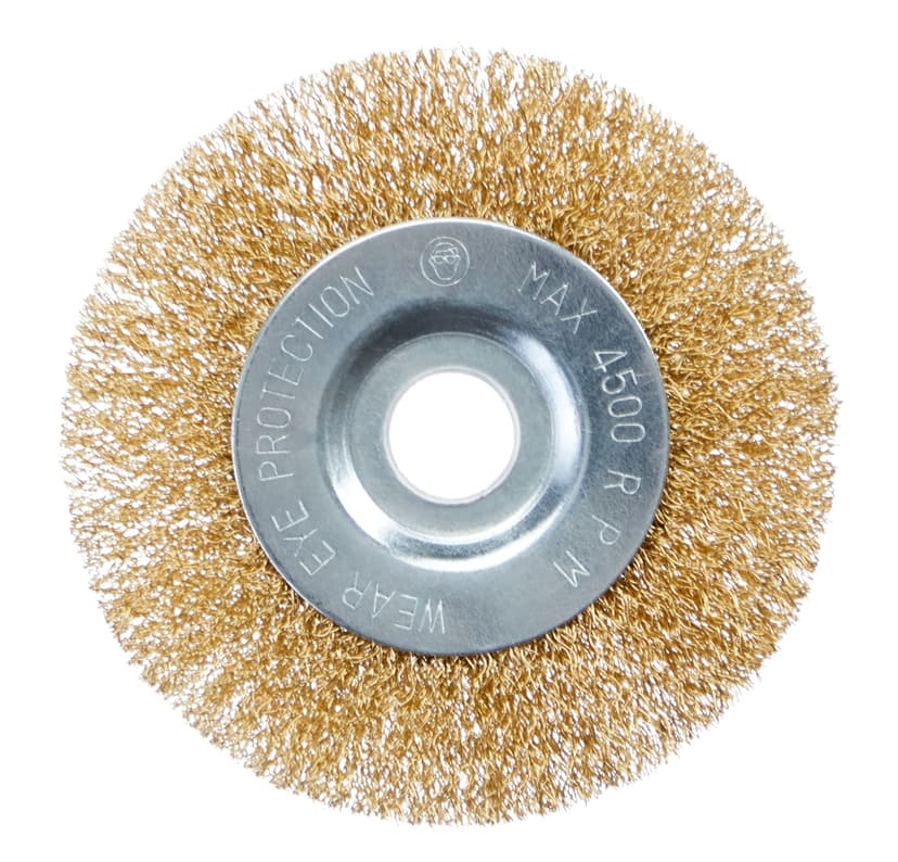 Mastercraft 4-in Carbon Steel Fine Wire Wheel Brush 1/2-in, 5/8-in Arbor
