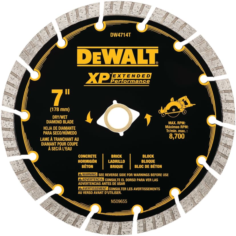 DeWALT 7" XP Turbo Segmented Diamond Blade