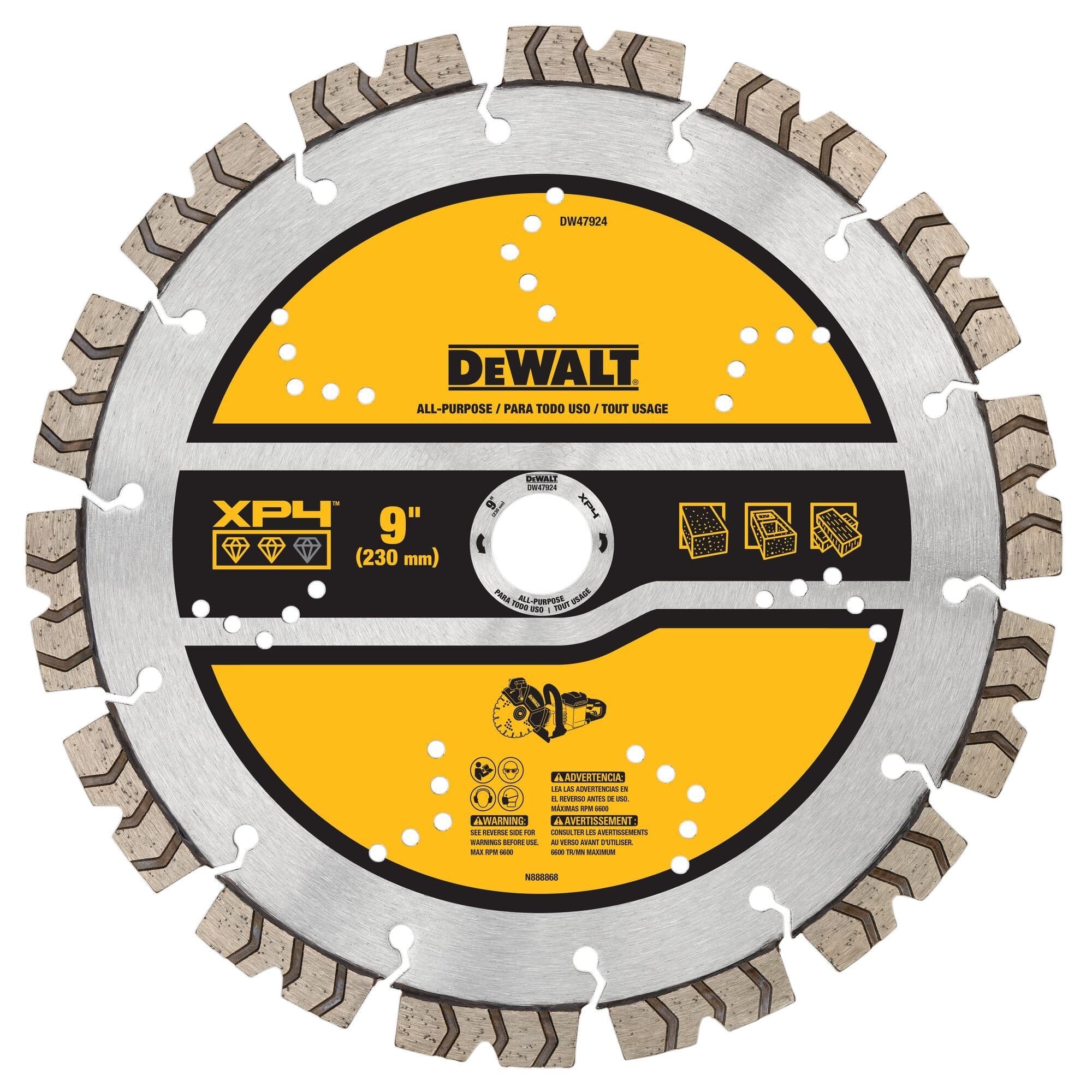 DeWALT 9" Segmented XP4 All Purpose Diamond Blade