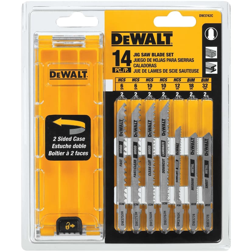 DeWALT Cobalt Steel T-Shank Jig Saw Blade Set, 14-Piece