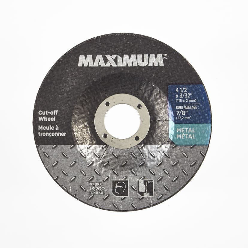 MAXIMUM 4-1/2-in x 3/32-in Type 27 Aluminum Oxide Cut-Off Wheel for Metal