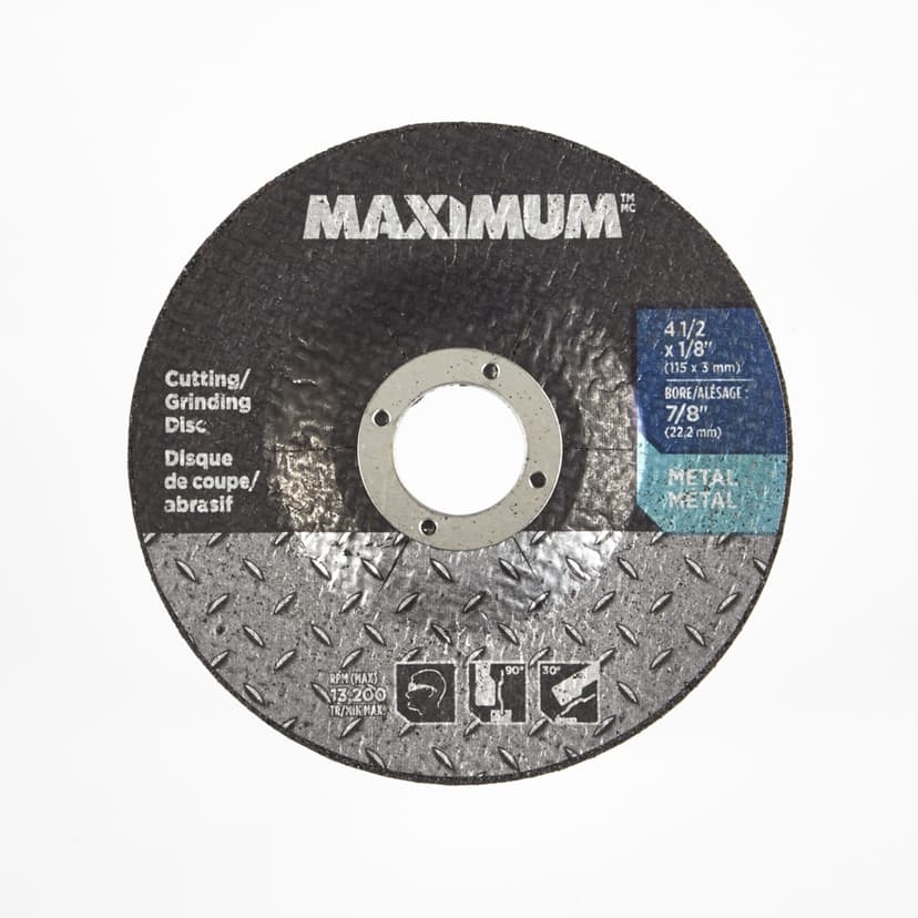 MAXIMUM 4-1/2-in x 1/8-in Type 27 Aluminum Oxide Cutting/Grinding Wheel for Metal/Steel