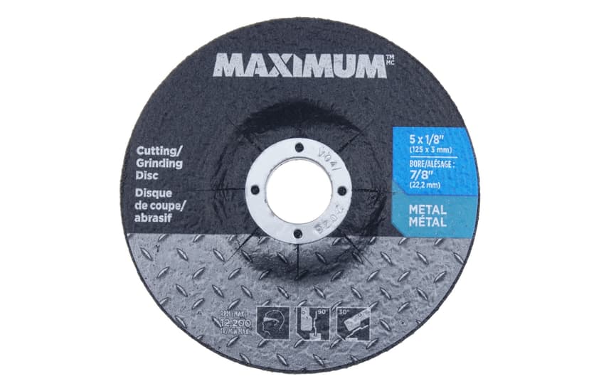 MAXIMUM 5-in x 1/8-in Type 27 Aluminum Oxide Cutting/Grinding Wheel for Metal/Steel