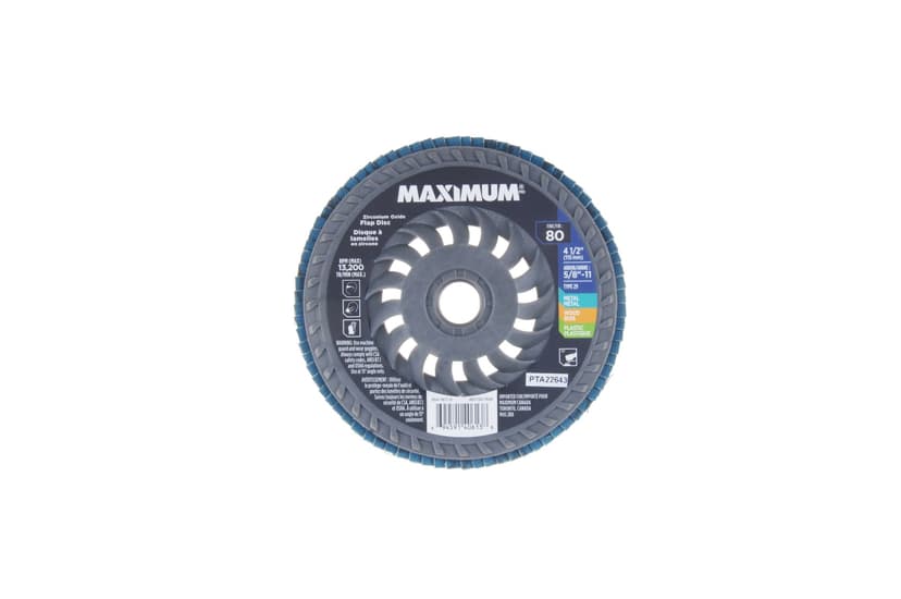 MAXIMUM Zirconium Flap Disc, 80-Grit, 4-1/2-in