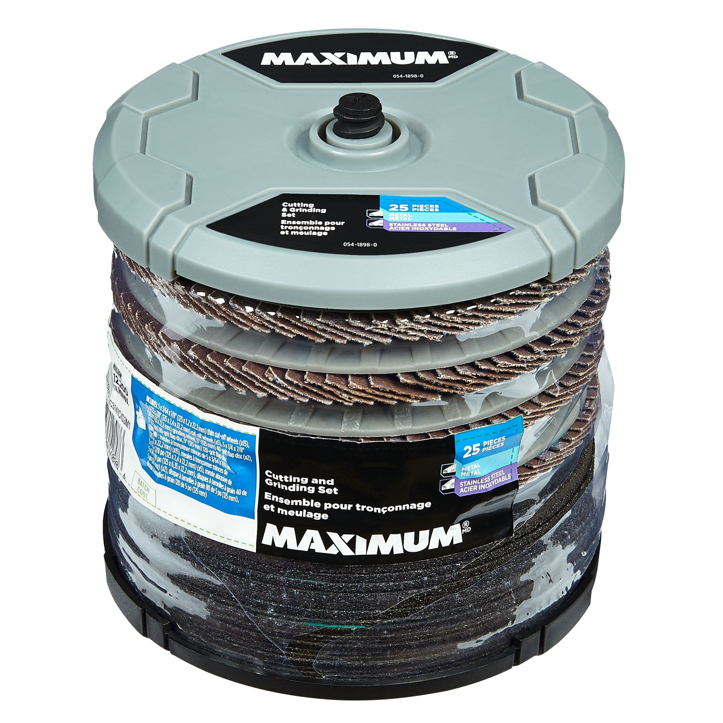 MAXIMUM 5-in Cutting and Grinding Disc Set, Cut off Wheels for Metal, 25-pc