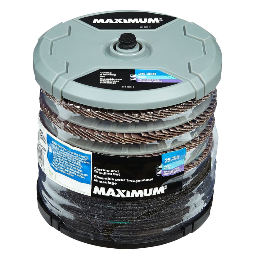 MAXIMUM 5-in Cutting and Grinding Disc Set, Cut off Wheels for Metal, 25-pc