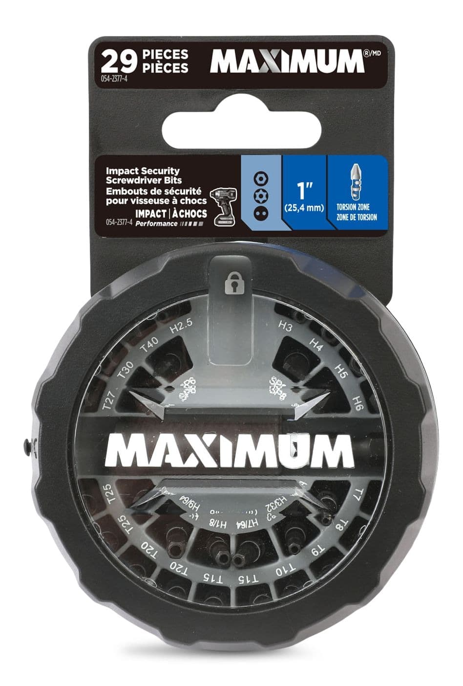 MAXIMUM Impact-Ready Security Screw Bit Set with Magnetic Holder, 1-In, 29-pc