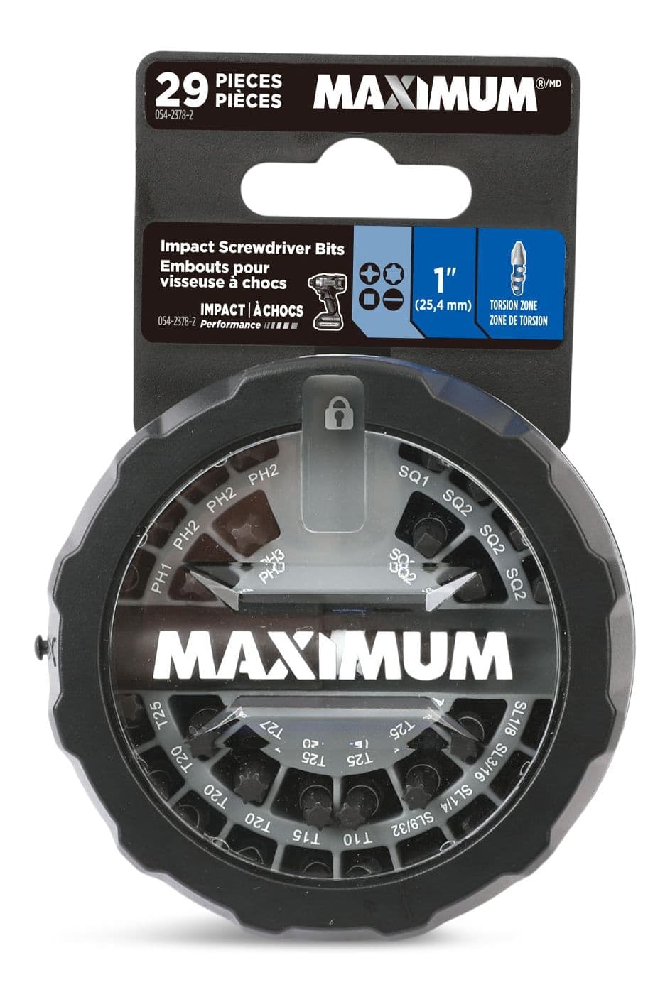 MAXIMUM Impact-Ready Mixed Screw Bit Set with Magnetic Holder, 1-in, 29-pc