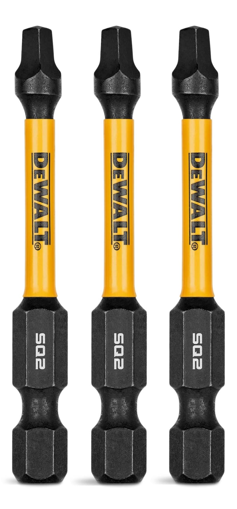 DEWALT Square SQ2 Impact Ready Screw Driver Bits, 2.25-in, 3-pk