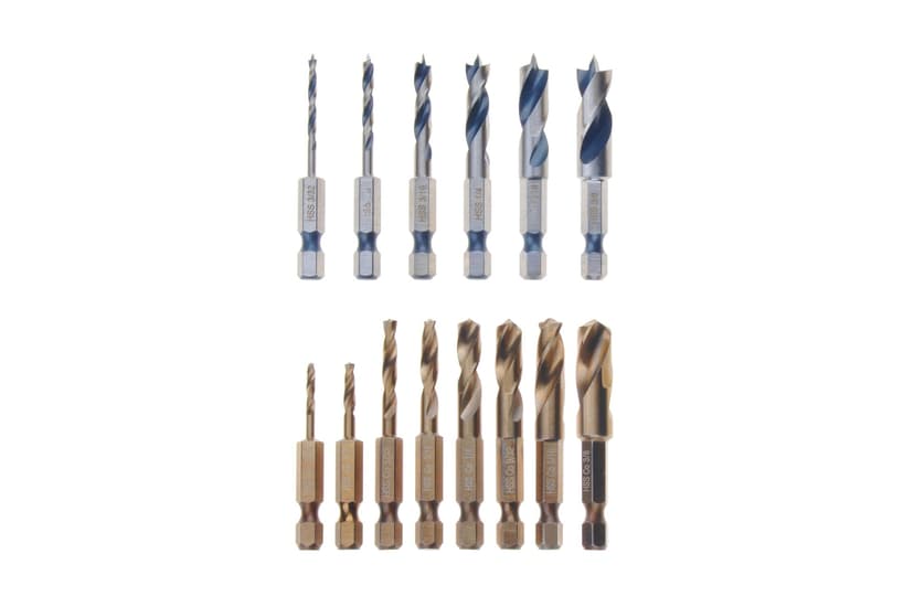 MAXIMUM Stubby Cobalt/Brad Drill Bit Set, 14-Piece