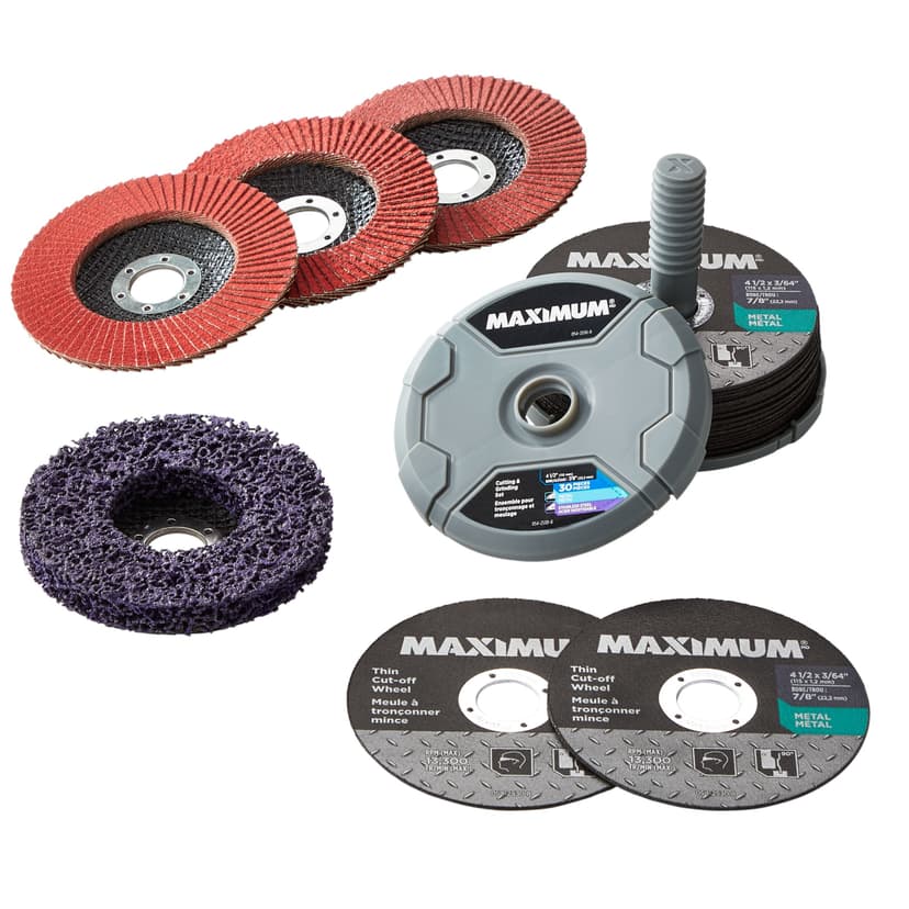 MAXIMUM 4-1/2-in Assorted Grit Aluminum Oxide Cutting & Grinding Set for Metal, 30-pc