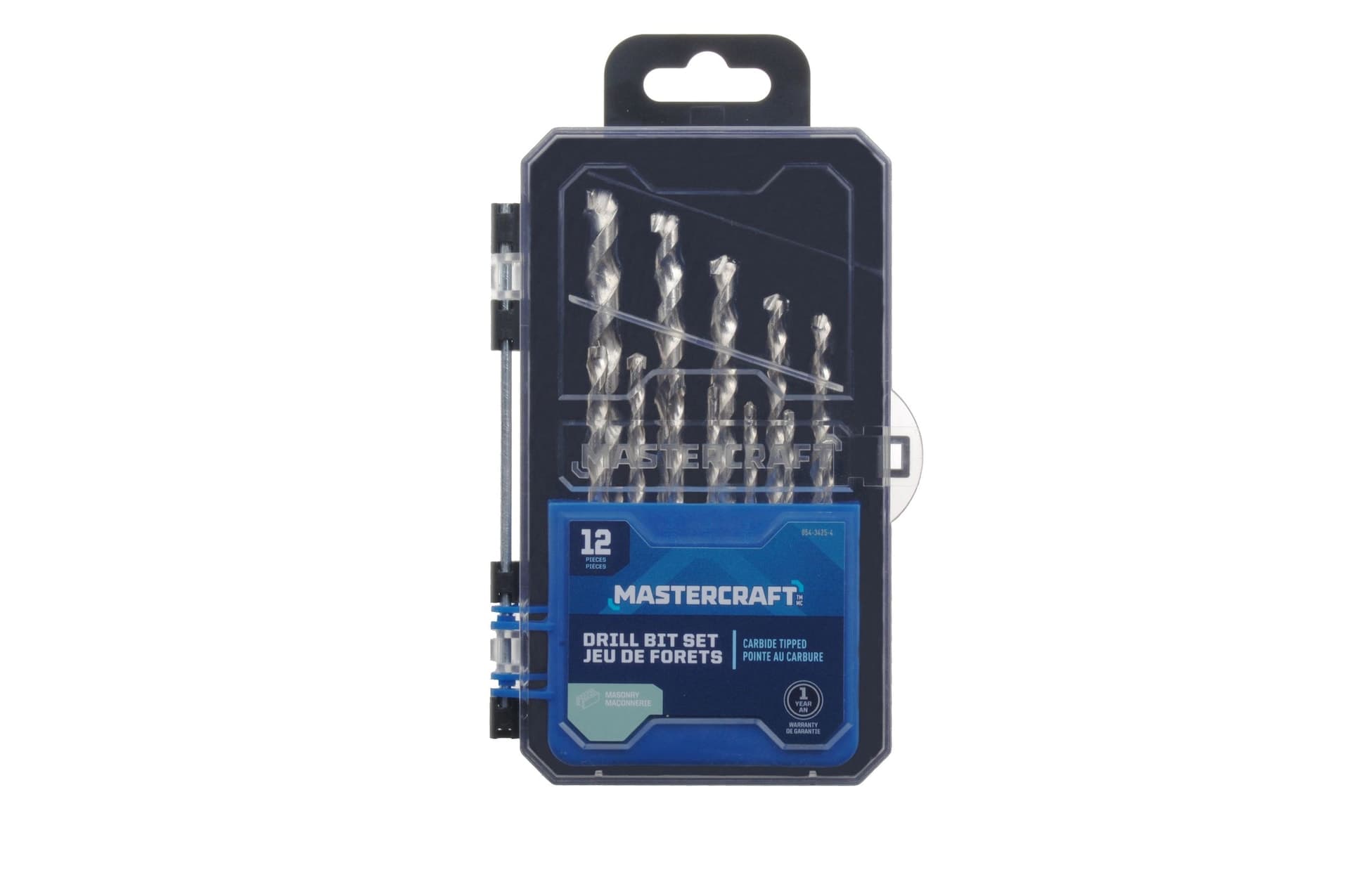 Mastercraft Carbide Tipped Drill Bit Set with Storage Case for Masonry, Stone, 12-pc