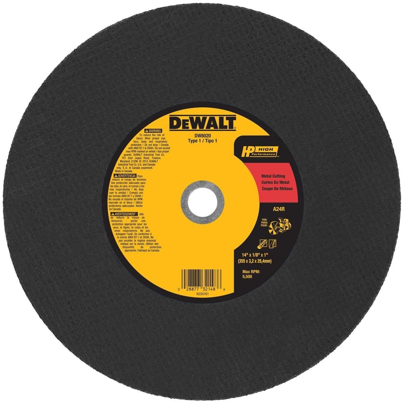 DEWALT Aluminum Oxide Cut off Wheel for Metal