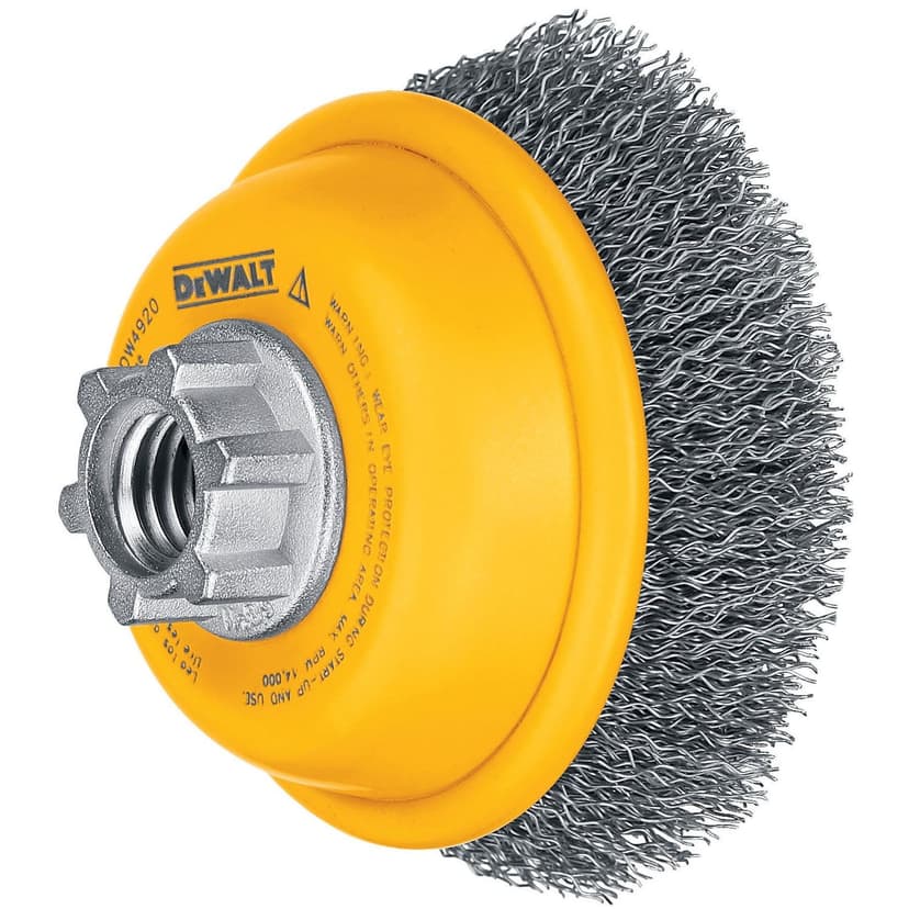 DEWALT DW4920 3 x 5/8-in-11 Crimped Carbon Steel Wire Wheel Brush