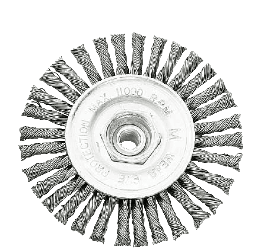MAXIMUM 4-in Carbon Steel Stringer Bead Wire Wheel Brush 5/8-in Arbor