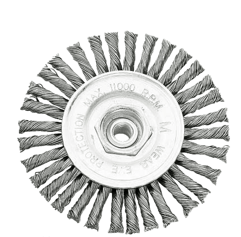 MAXIMUM 4-in Carbon Steel Stringer Bead Wire Wheel Brush 5/8-in Arbor