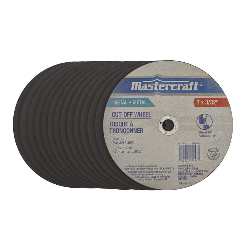 Mastercraft 7 x 3/32-in Aluminum Oxide Cut off Wheels for Metal, 15-pk
