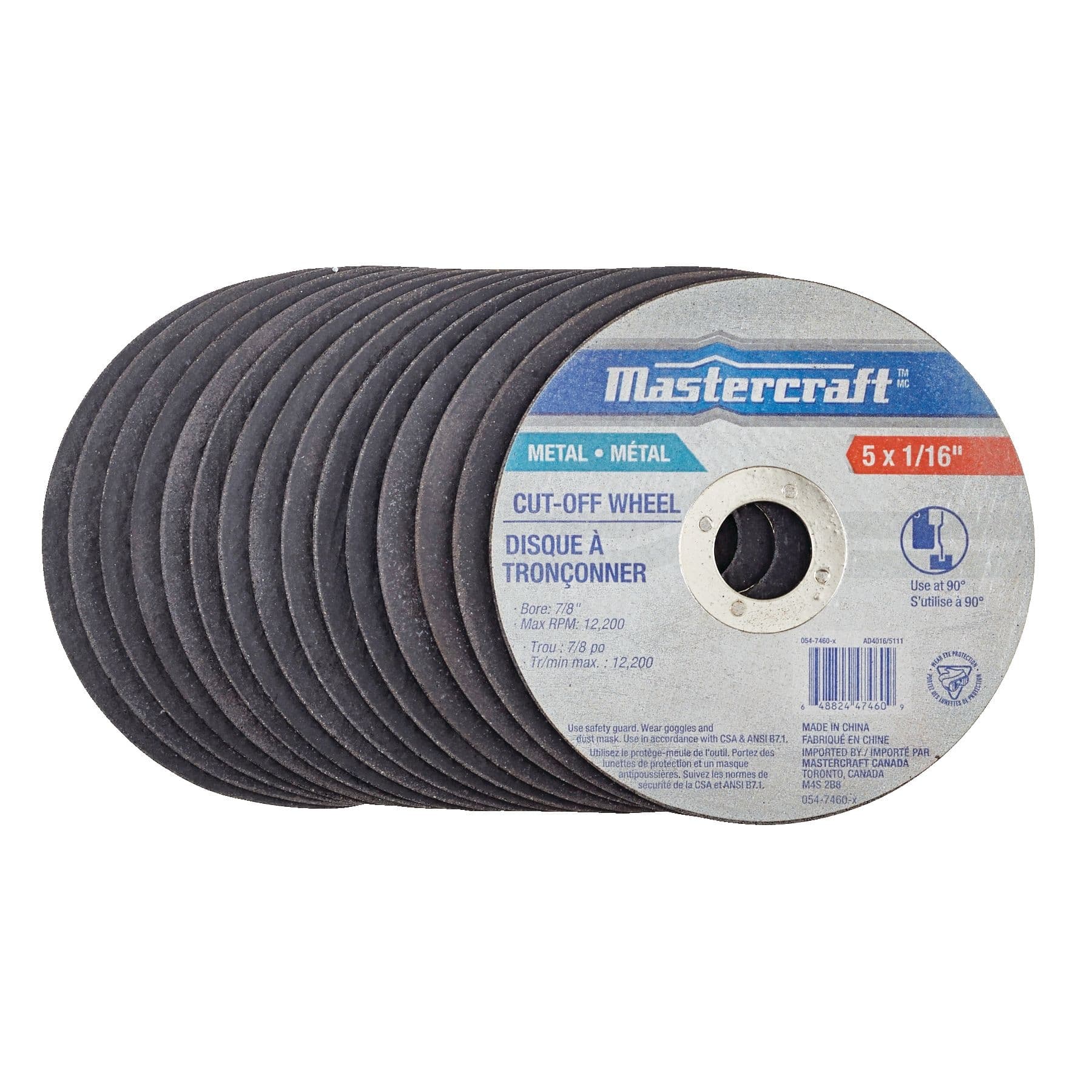 Mastercraft Aluminum Oxide Cut-off Wheels For Metal, 5 x 1/16-in, 15-pk