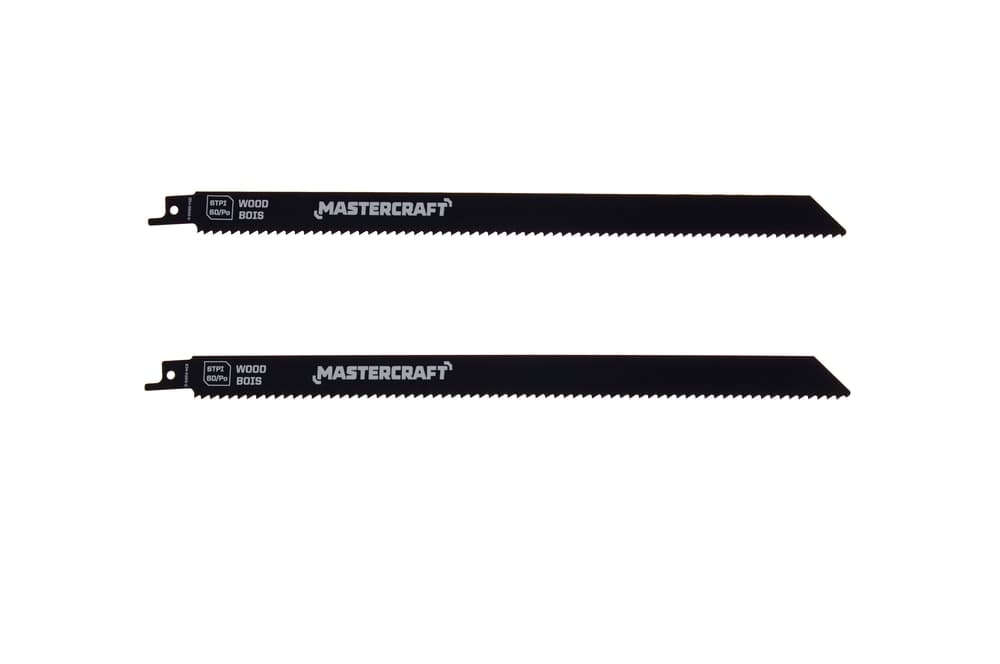 Mastercraft 12-in 6-TPI Cobalt Reciprocating Saw Blades for Wood, 2-pk