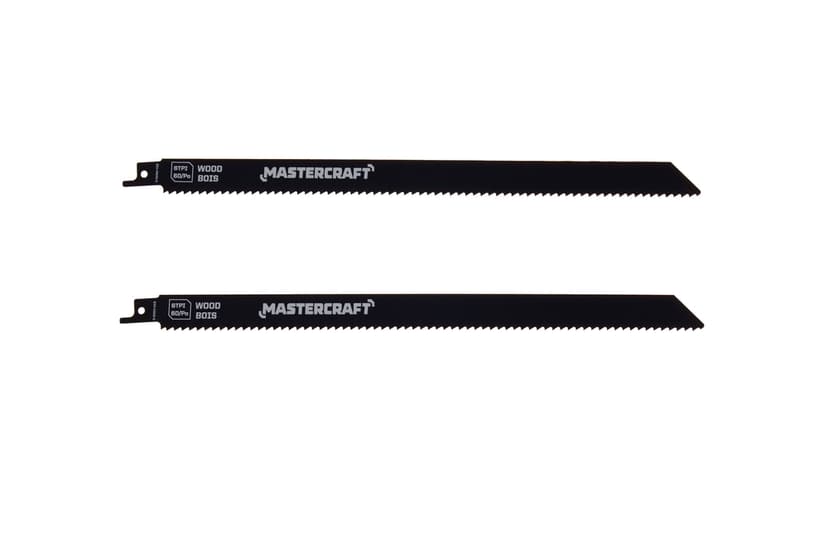 Mastercraft 12-in 6-TPI Cobalt Reciprocating Saw Blades for Wood, 2-pk