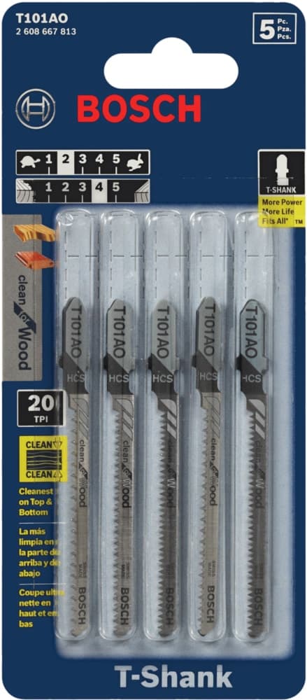 Bosch 1.97-in HCS Jigsaw Blade for Wood, Laminate, Plastic