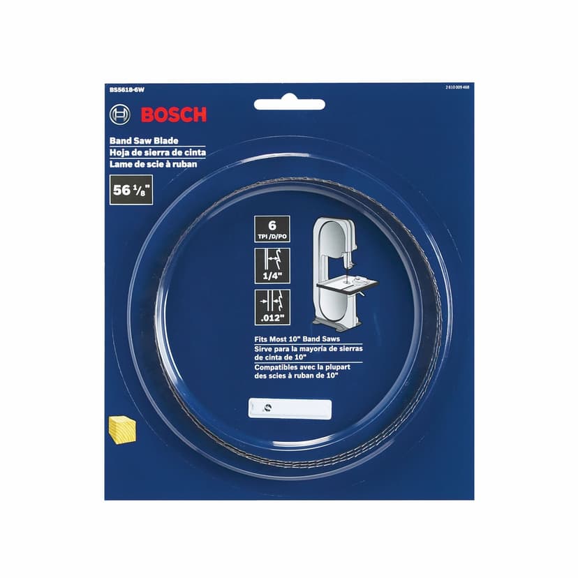 Bosch Wood Cutting Band Saw Blades, 56 1/8 x 1/4-in, 6-TPI