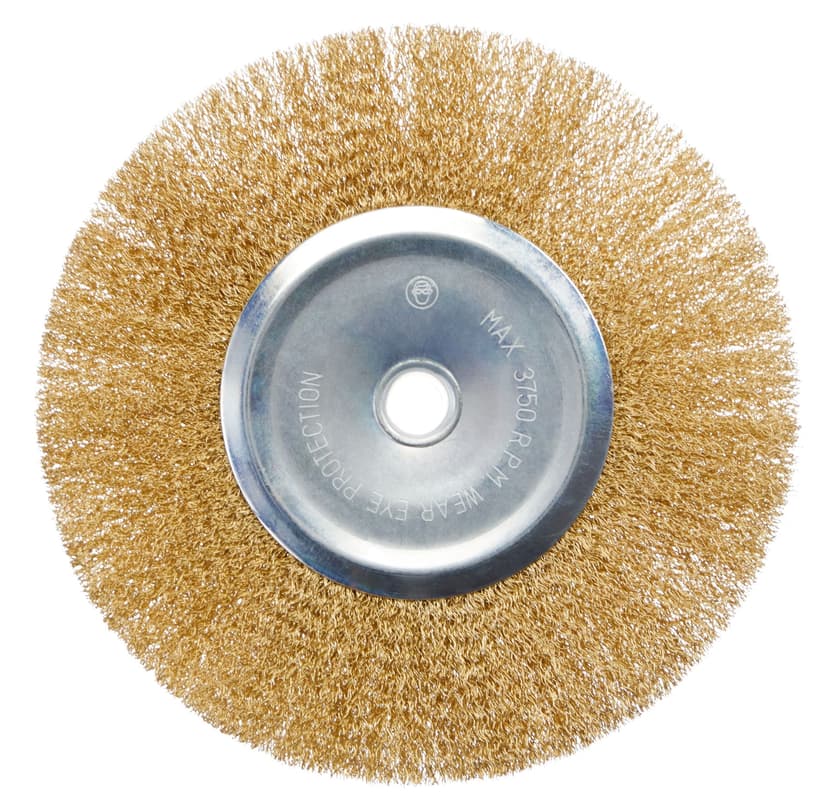 Mastercraft 8-in Crimped Steel Fine Wire Wheel Brush, 5/8-in Arbor