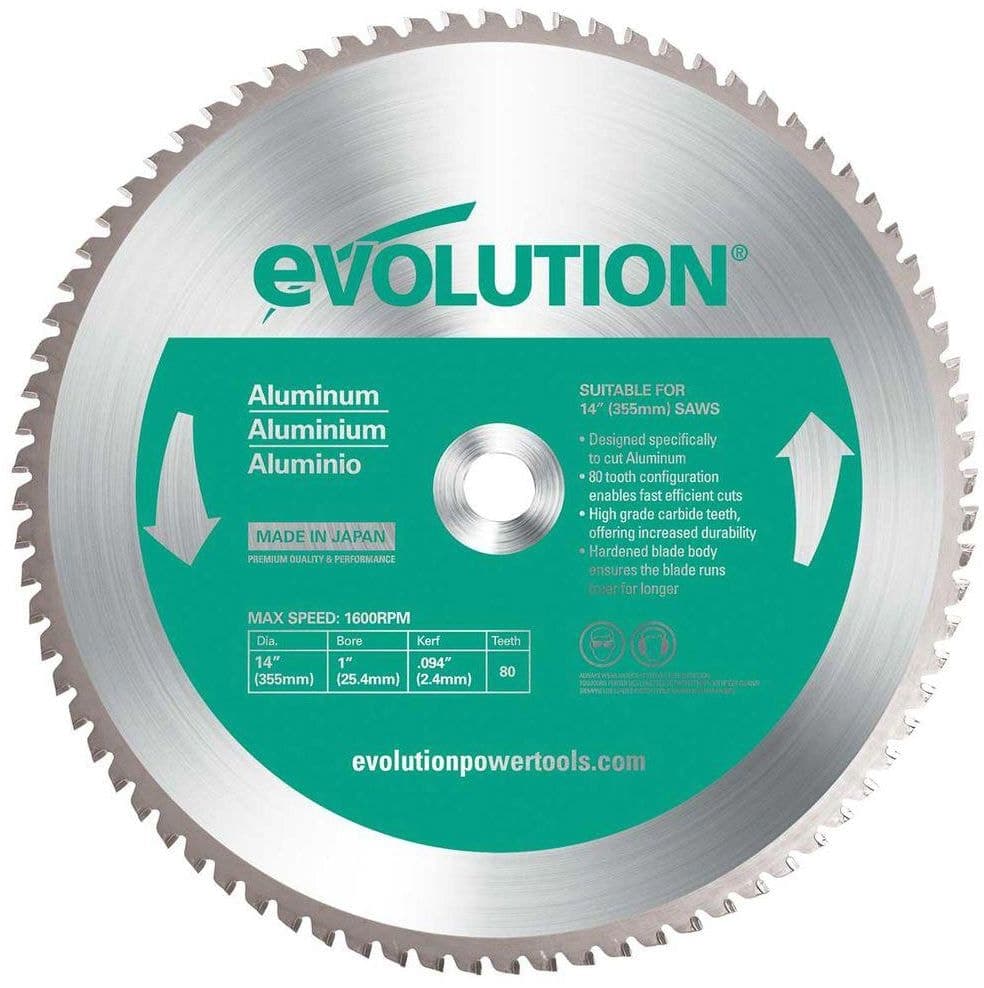 Evolution 14-in 80T Carbide Tipped Circular Saw Blade for Non-Ferrous Metal