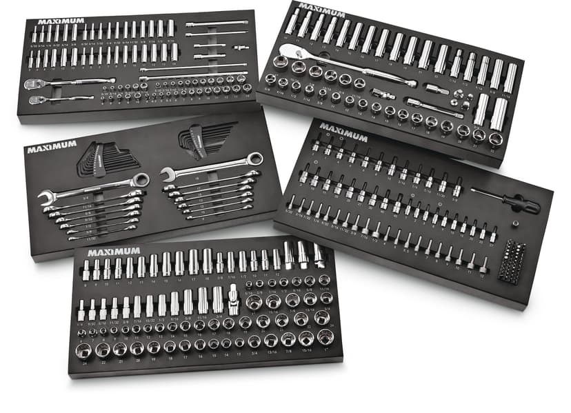 MAXIMUM Professional Grade Socket Set, 346-pc, CRV, Nickel-Chrome Plating