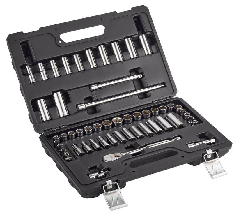 MAXIMUM 3/8-in Drive Professional Grade Socket Set, 53-pc, SAE/Metric, CRV, Nickel-Chrome Plating