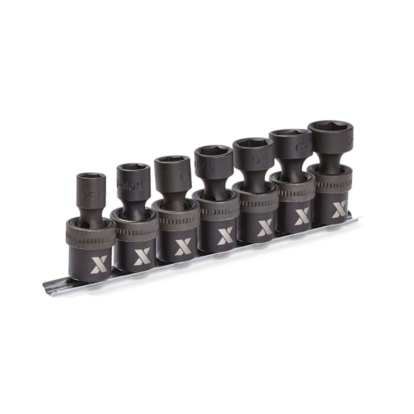 MAXIMUM 1/2-in Drive Swivel Impact Socket Set, 7-pc, SAE, Cr-Mo