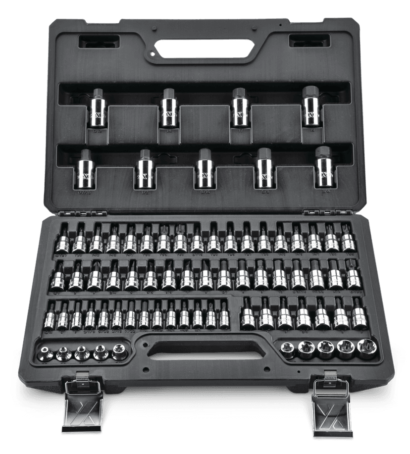 MAXIMUM Professional Grade Bit Socket Set, 75-pc