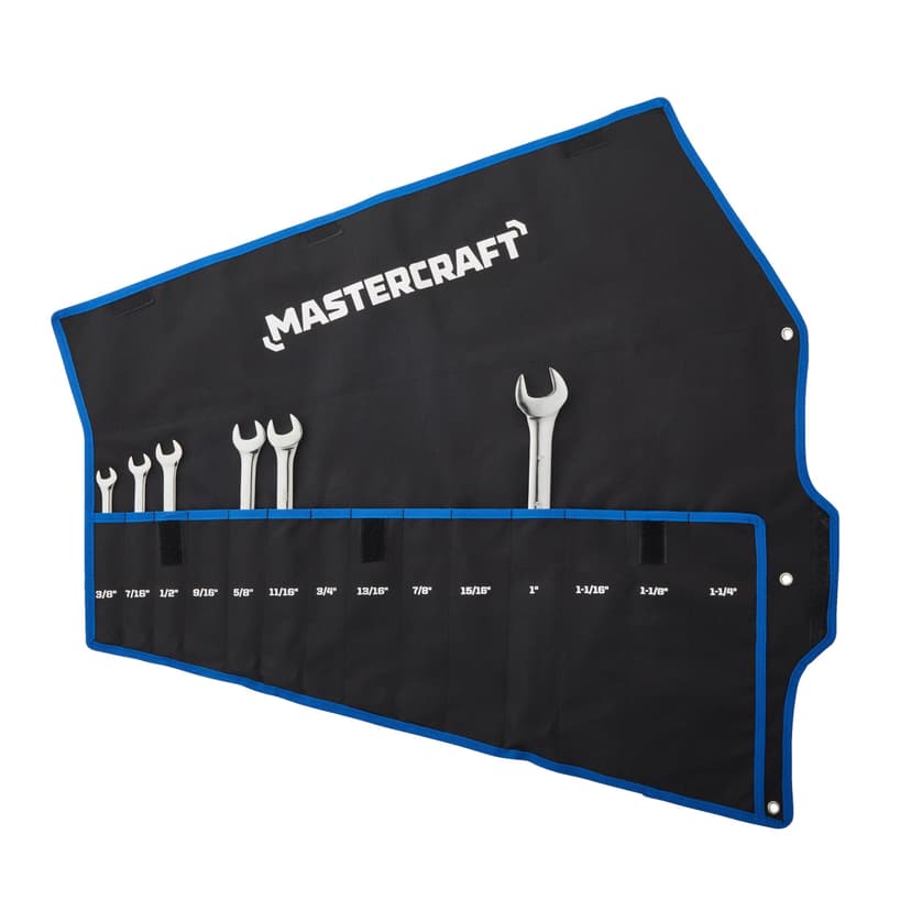 Mastercraft SAE Wrench Roll, 14 Pockets