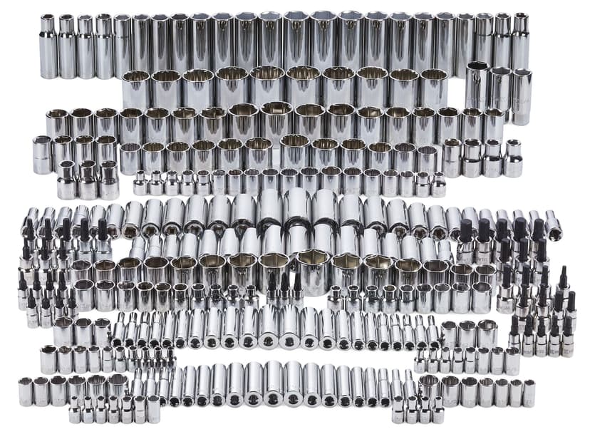 MAXIMUM Master Socket Set, 300-pc, CRV, Nickel-Chrome Plating