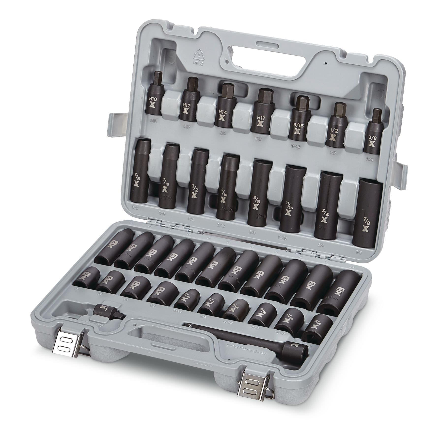 MAXIMUM 1/2-in Drive Professional Grade Impact Socket Set, 38-pc, CRMO