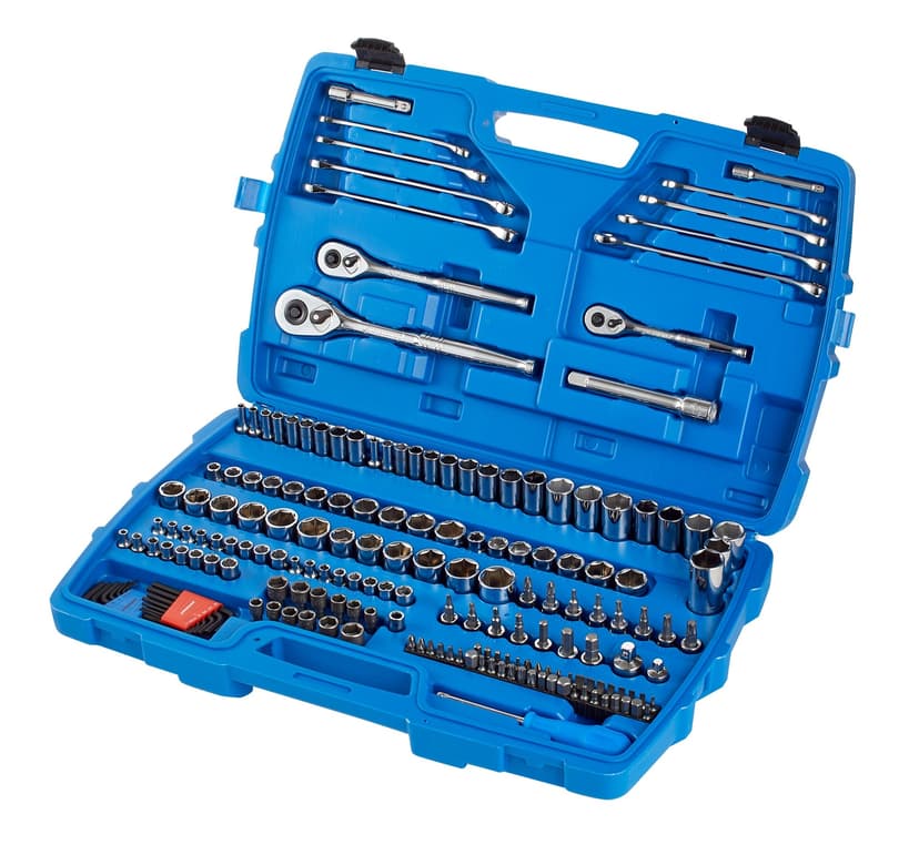 Mastercraft Socket Set, 184-pc, SAE / Metric, CRV, Nickel-Chrome Plating