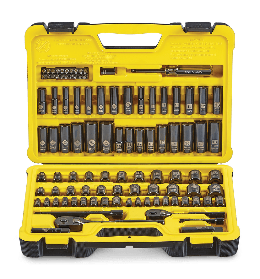 Stanley Professional Grade Black Chrome Socket Set, 99-pc, SAE/Metric