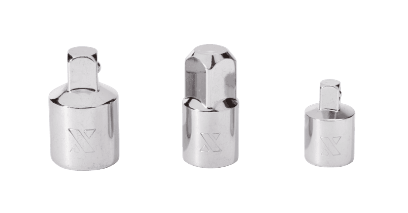 MAXIMUM Socket Adapter Set, 3-pc, Nickel-Chrome Plating