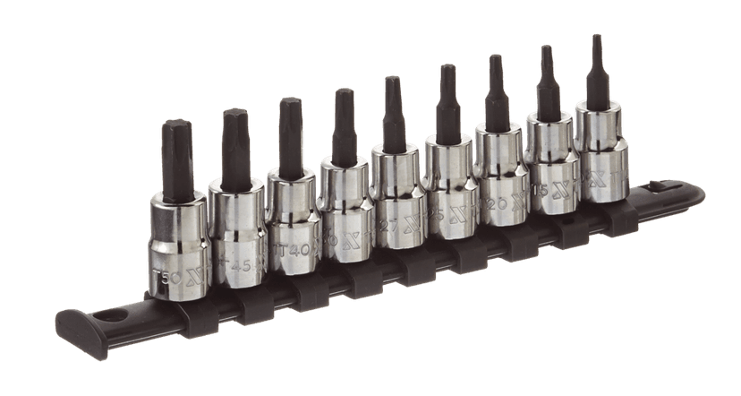 MAXIMUM Torx Bit Socket Set, Heat Treated, 9-pc