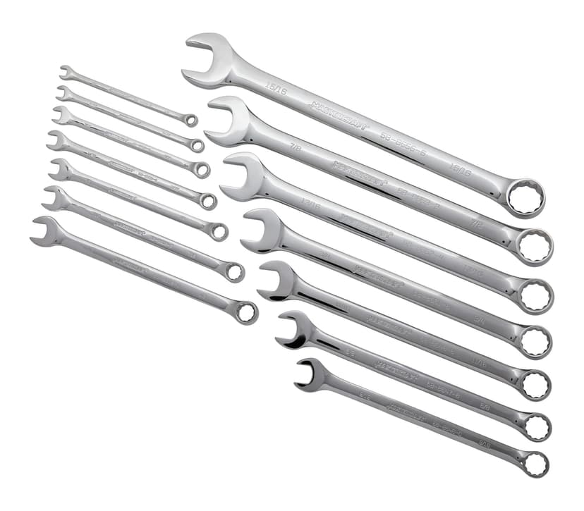 Mastercraft Combination Wrench Set, SAE, 14-pc