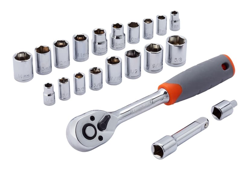 Certified Socket and Ratchet Set, 21-pc