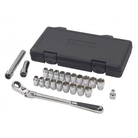 GearWrench Pass-Thru™ 3/8-in Drive Socket Set 23-pc, SAE/Metric