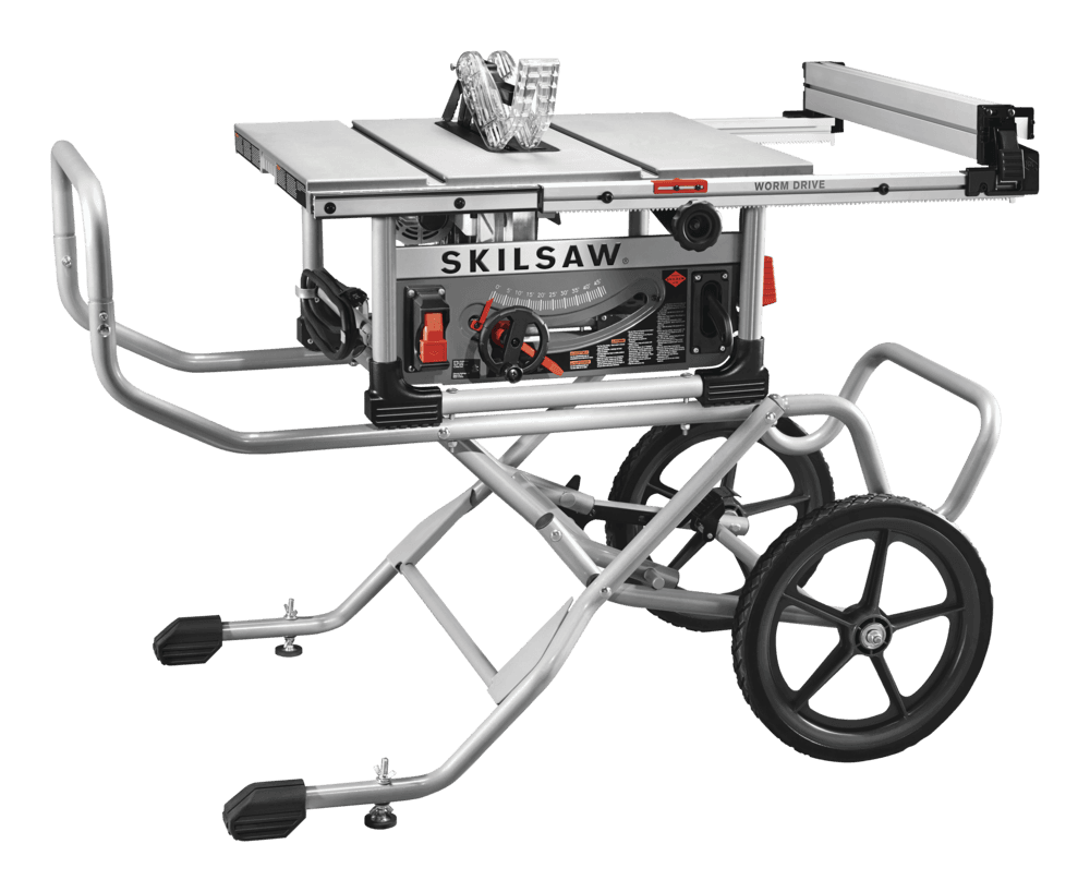 SKILSAW SPT99-11 Heavy Duty Worm Drive Table Saw with Stand, 10-in