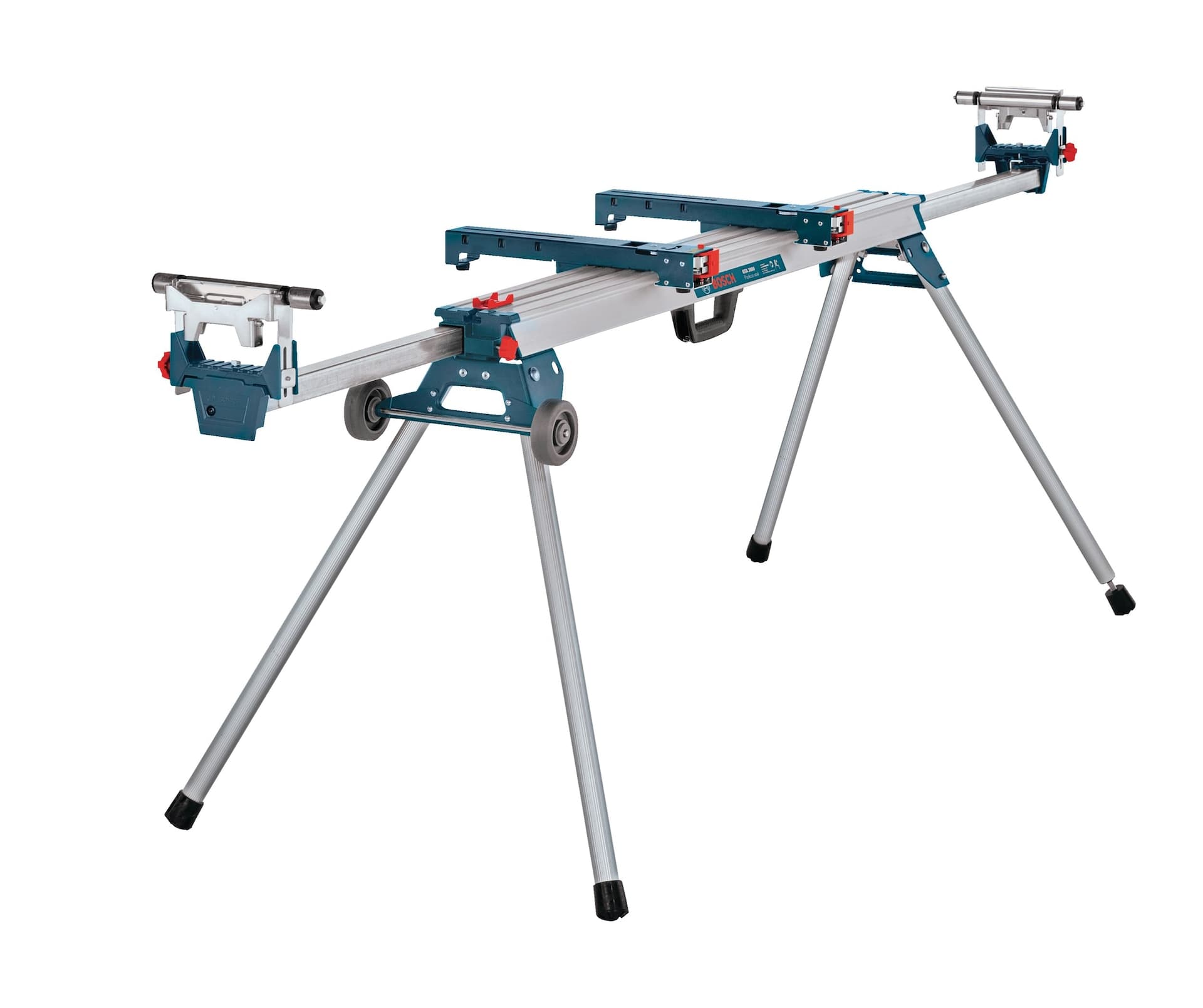 Bosch Folding Leg Mitre Saw Stand with Transport Wheels & Rapid Release Universal Tool Mounts