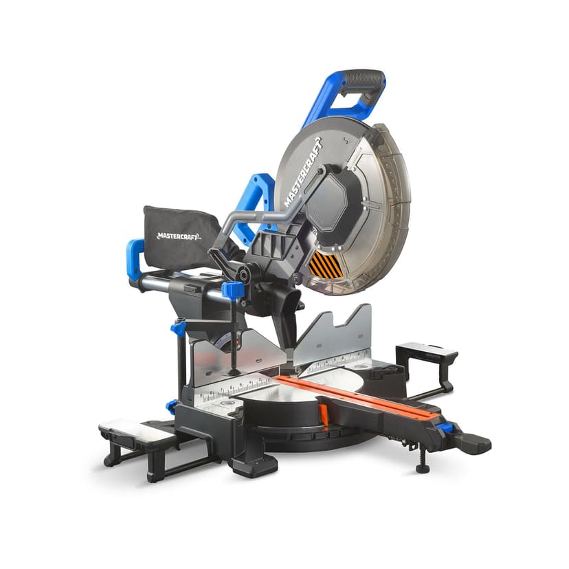 Mastercraft Dual-Bevel Sliding Mitre Saw with LED Light, 12-in