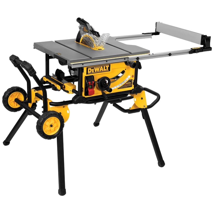 DEWALT 10-in 15A Jobsite Table Saw with Rolling Stand